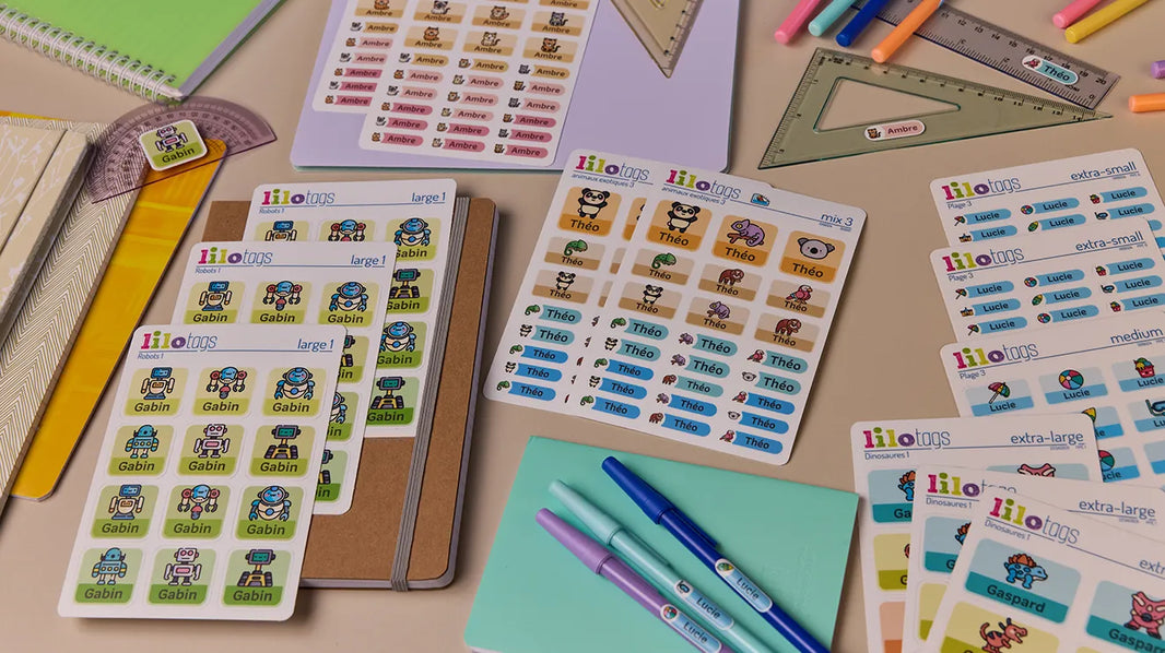 Étiquettes École : fini les affaires perdues / organisation de la rentrée