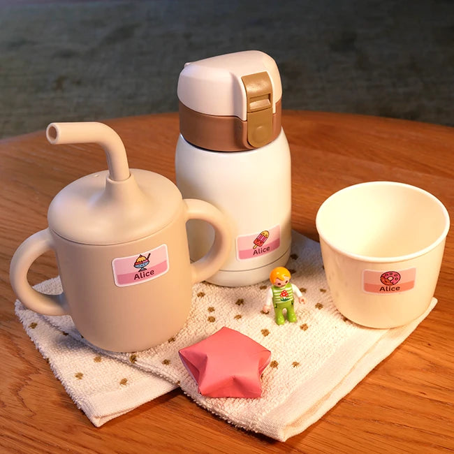 Étiquettes autocollantes à personnaliser pour le repas des petits